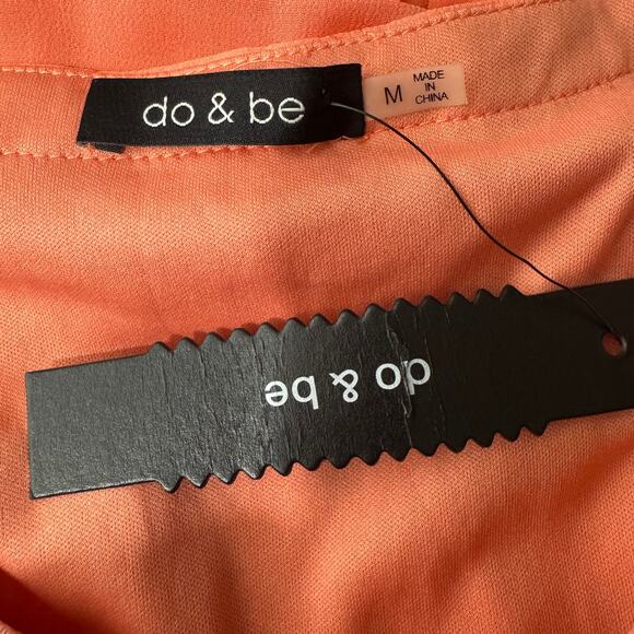 Do & Be Boho Embroidered Coral Sleeveless Mini Dress Size M NWT - Picture 6 of 7